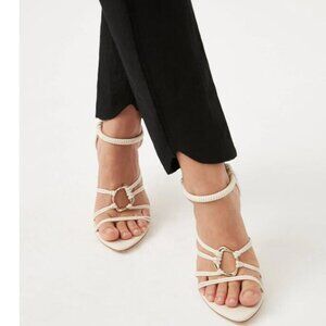 Aje Mirage Leather Strappy Heel, Size 39